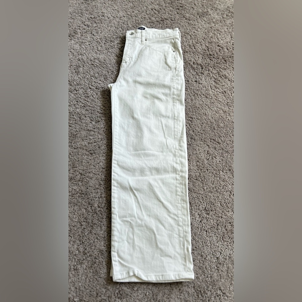 J.Crew White wide leg Cropped Denim Jeans - Picture 10 of 11